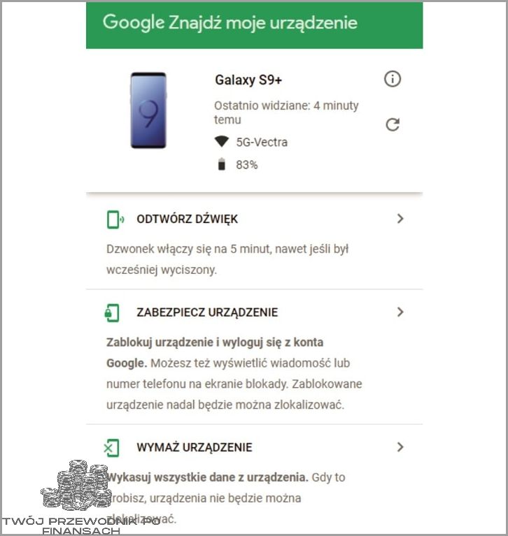 Użyj Google, by Znajdź Mój Telefon!