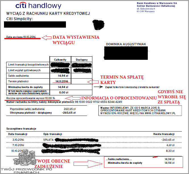 Wyciąg Karty Kredytowej - To Cię Zaskoczy!